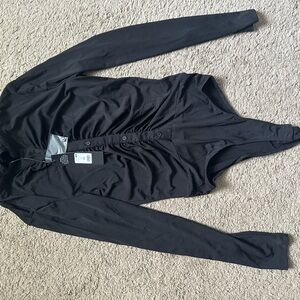 Fashion Nova Black Long Sleeve Bodysuit